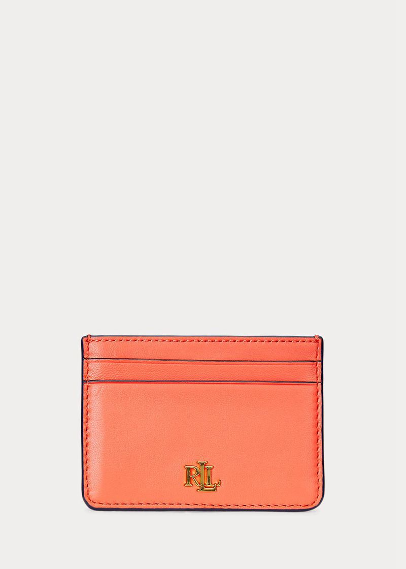 ローレン 財布 レディース オレンジ Nappa レザー Card Case RSXMB2091